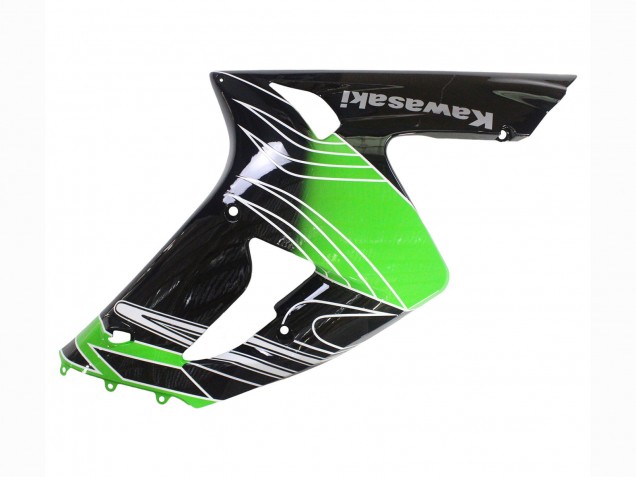 2003-2004 Kawasaki ZX6R Motorcycle Fairings - Green White Black