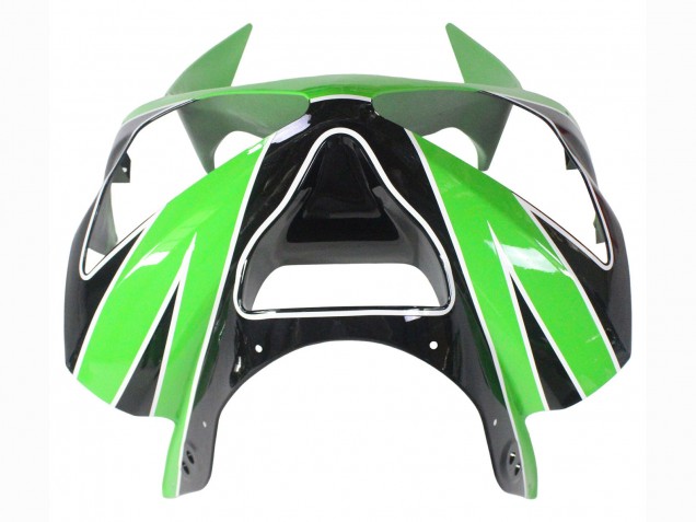 2003-2004 Kawasaki ZX6R Motorcycle Fairings - Green White Black