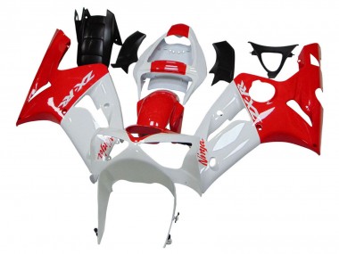 Cheap 2003-2004 Kawasaki ZX6R Motorcycle Fairings - White Red