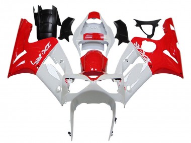 Cheap 2003-2004 Kawasaki ZX6R Motorcycle Fairings - White Red