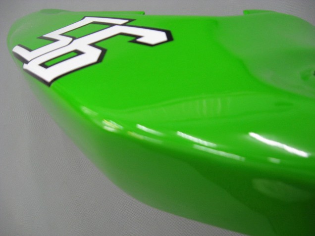 2003-2004 Kawasaki ZX6R Motorcycle Fairings - Green White Black Elf Bridgestone