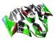 2005-2006 Kawasaki ZX6R Motorcycle Fairings - Green Red Black Elf 66