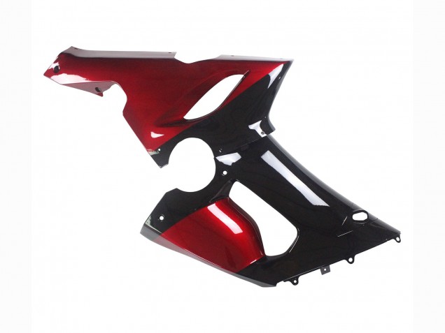 2005-2006 Kawasaki ZX6R Motorcycle Fairing - Red Glossy Black