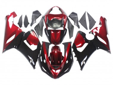 Cheap 2005-2006 Kawasaki ZX6R Motorcycle Fairing - Red Glossy Black