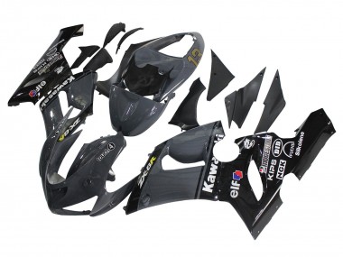 Cheap 2005-2006 Kawasaki ZX6R Motorcycle Fairings - Dark Grey Black