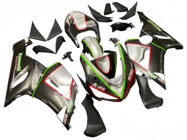 Cheap 2005-2006 Kawasaki ZX6R Motorcycle Fairings - Black Silver Green Red K-26