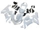 2005-2006 Kawasaki ZX6R Motorcycle Fairings - White
