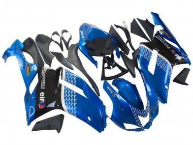 Cheap 2007-2008 Kawasaki ZX6R Motorcycle Fairings - Black Blue Elf