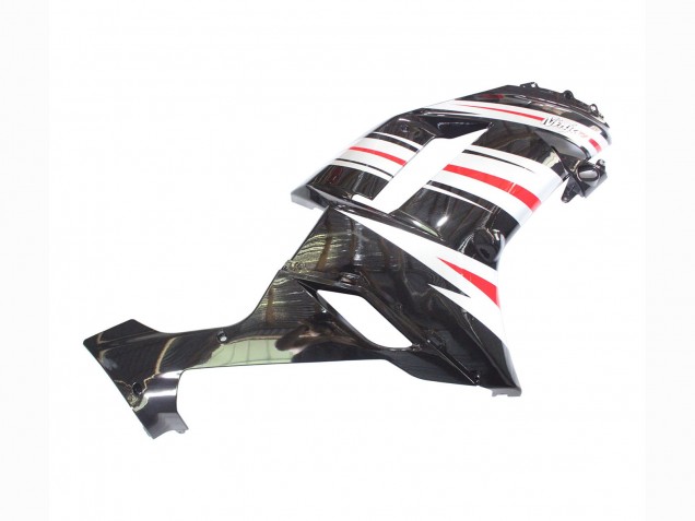2007-2008 Kawasaki ZX6R Motorcycle Fairings - Black Silver Red Ninja