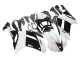 2007-2008 Kawasaki ZX6R Motorcycle Fairings - Black White Ninja
