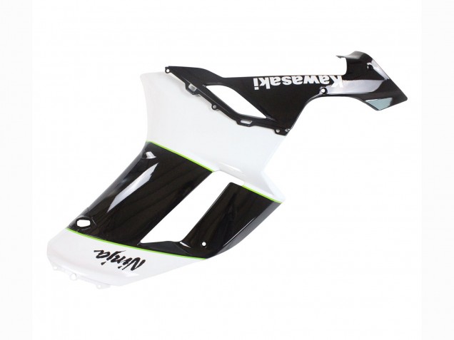 2007-2008 Kawasaki ZX6R Motorcycle Fairings - Black White Ninja