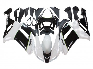 Cheap 2007-2008 Kawasaki ZX6R Motorcycle Fairings - Black White Ninja