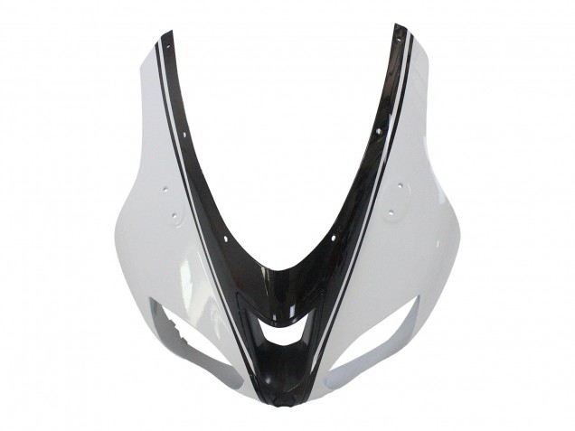 2007-2008 Kawasaki ZX6R Motorcycle Fairing - White Black