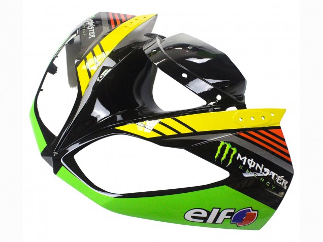 2009-2012 Kawasaki ZX6R Motorcycle Fairings - Green Glossy Black Yellow White Red Elf Monster