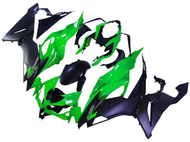 2019-2022 Kawasaki ZX6R Motorcycle Fairings - Green Matte Black