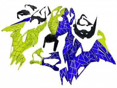 Cheap 2019-2022 Kawasaki ZX6R Motorcycle Fairings - Blue Yellow