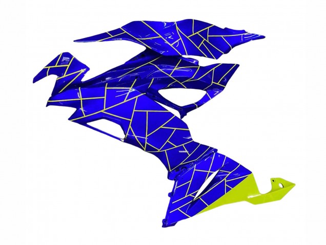 2019-2022 Kawasaki ZX6R Motorcycle Fairings - Blue Yellow