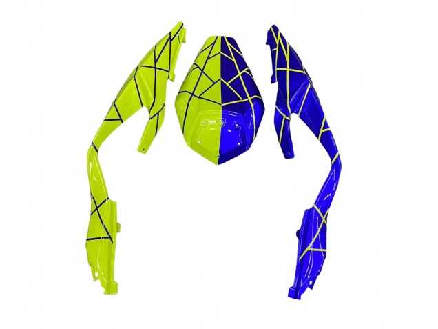 2019-2022 Kawasaki ZX6R Motorcycle Fairings - Blue Yellow