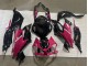 2019-2022 Kawasaki ZX6R Motorcycle Fairings - Glossy Black Pink Ninja