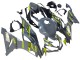 2019-2022 Kawasaki ZX6R Motorcycle Fairings - Nardo Grey Yellow