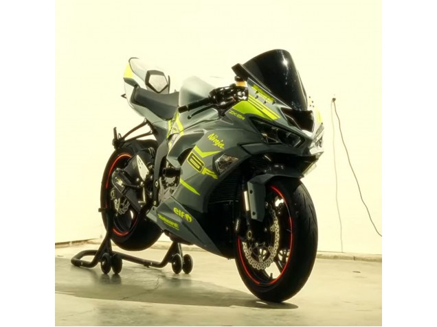2019-2022 Kawasaki ZX6R Motorcycle Fairings - Nardo Grey Yellow