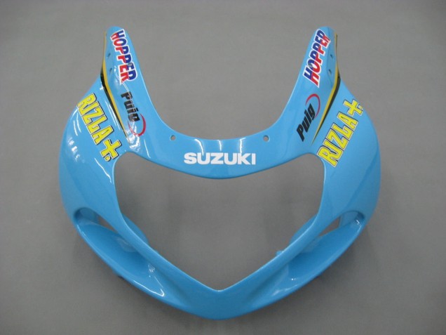 2000-2002 Suzuki GSXR1000 Motorcycle Fairings - Light Blue Yellow Black Motul Rizla