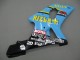 2000-2002 Suzuki GSXR1000 Motorcycle Fairings - Light Blue Yellow Black Motul Rizla