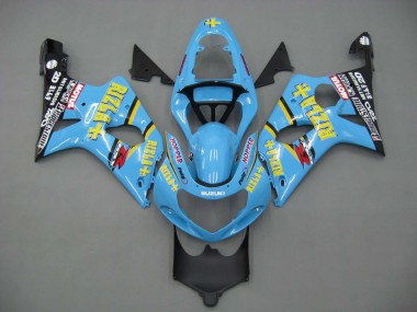 Cheap 2000-2002 Suzuki GSXR1000 Motorcycle Fairings - Light Blue Yellow Black Motul Rizla
