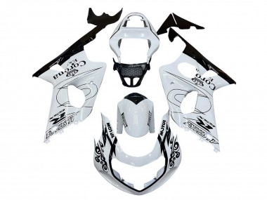 Cheap 2000-2002 Suzuki GSXR1000 Motorcycle Fairings - White Black Motul Corona