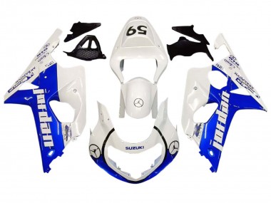 Cheap 2000-2002 Suzuki GSXR1000 Motorcycle Fairings - White Blue Jordan 59