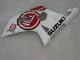 2000-2002 Suzuki GSXR1000 Motorcycle Fairings - White Red Lucky Strike