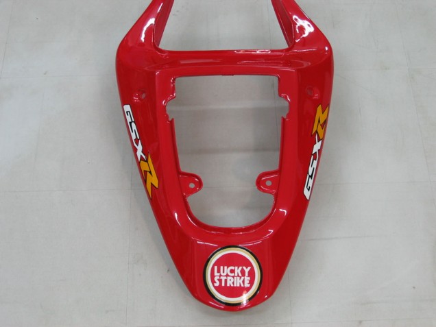 2000-2002 Suzuki GSXR1000 Motorcycle Fairings - White Red Lucky Strike