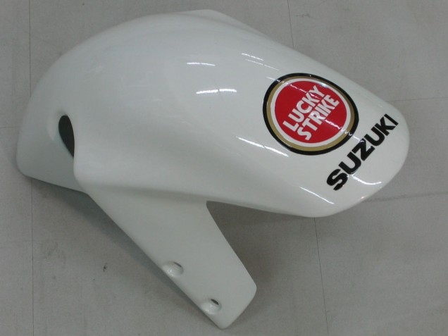 2000-2002 Suzuki GSXR1000 Motorcycle Fairings - White Red Lucky Strike