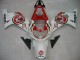 2000-2002 Suzuki GSXR1000 Motorcycle Fairings - White Red Lucky Strike