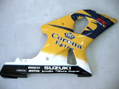 Cheap 2000-2002 Suzuki GSXR1000 Motorcycle Fairings - Yellow Dark Blue White Motul Corona