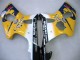 2000-2002 Suzuki GSXR1000 Motorcycle Fairings - Yellow Dark Blue White Motul Corona