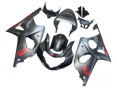 Cheap 2000-2002 Suzuki GSXR1000 Motorcycle Fairings - Matte Grey Red Decal