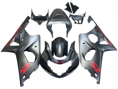 Cheap 2000-2002 Suzuki GSXR1000 Motorcycle Fairings - Matte Grey Red Decal