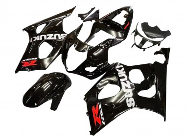 Cheap 2003-2004 Suzuki GSXR 1000 Motorcycle Fairings - Glossy Black White Red Decals