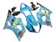2003-2004 Suzuki GSXR 1000 Motorcycle Fairings - Light Blue Yellow Black Rizla Motul