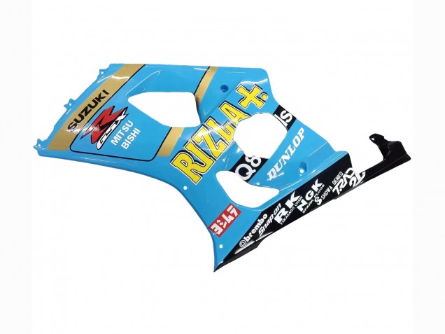 2003-2004 Suzuki GSXR 1000 Motorcycle Fairings - Light Blue Yellow Black Rizla Motul