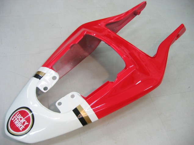 2003-2004 Suzuki GSXR 1000 Motorcycle Fairings - White Red Motul Lucky Strike