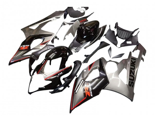 2005-2006 Suzuki GSXR 1000 Motorcycle Fairing - Silver Black Red