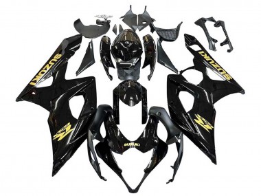 Cheap 2005-2006 Suzuki GSXR 1000 Motorcycle Fairings - Glossy Black Gold Decal