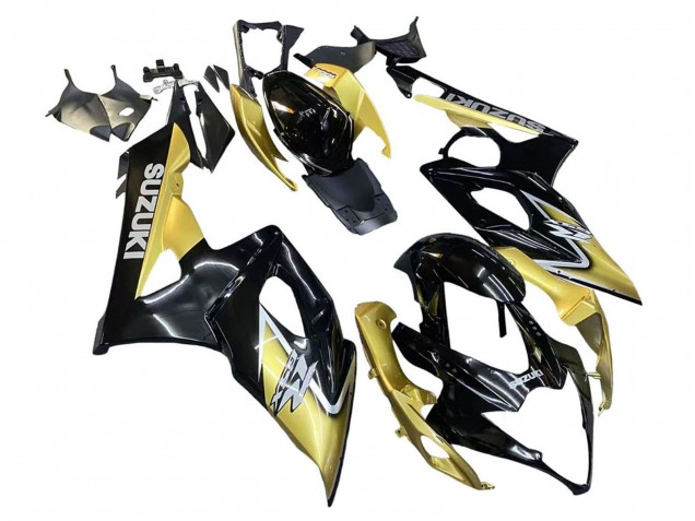 2005-2006 Suzuki GSXR 1000 Motorcycle Fairings - Black Gold