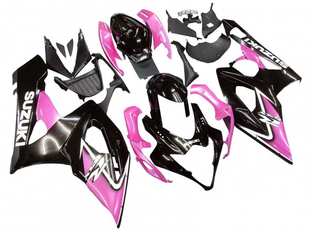2005-2006 Suzuki GSXR 1000 Motorcycle Fairings - Glossy Black Pink