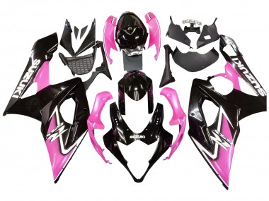 Cheap 2005-2006 Suzuki GSXR 1000 Motorcycle Fairings - Glossy Black Pink