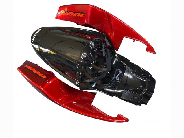 2005-2006 Suzuki GSXR 1000 Motorcycle Fairings - Red Glossy Black