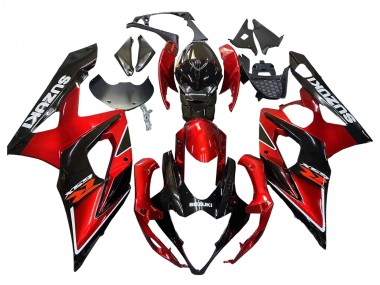 Cheap 2005-2006 Suzuki GSXR 1000 Motorcycle Fairings - Red Glossy Black