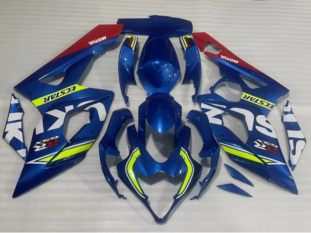 2005-2006 Suzuki GSXR 1000 Motorcycle Fairings - Blue Yellow Red Motul Ecstar
